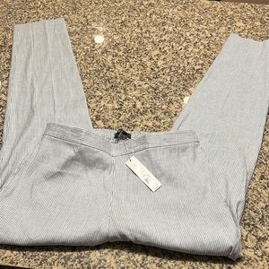THEORY NWT Linen Striped Pants